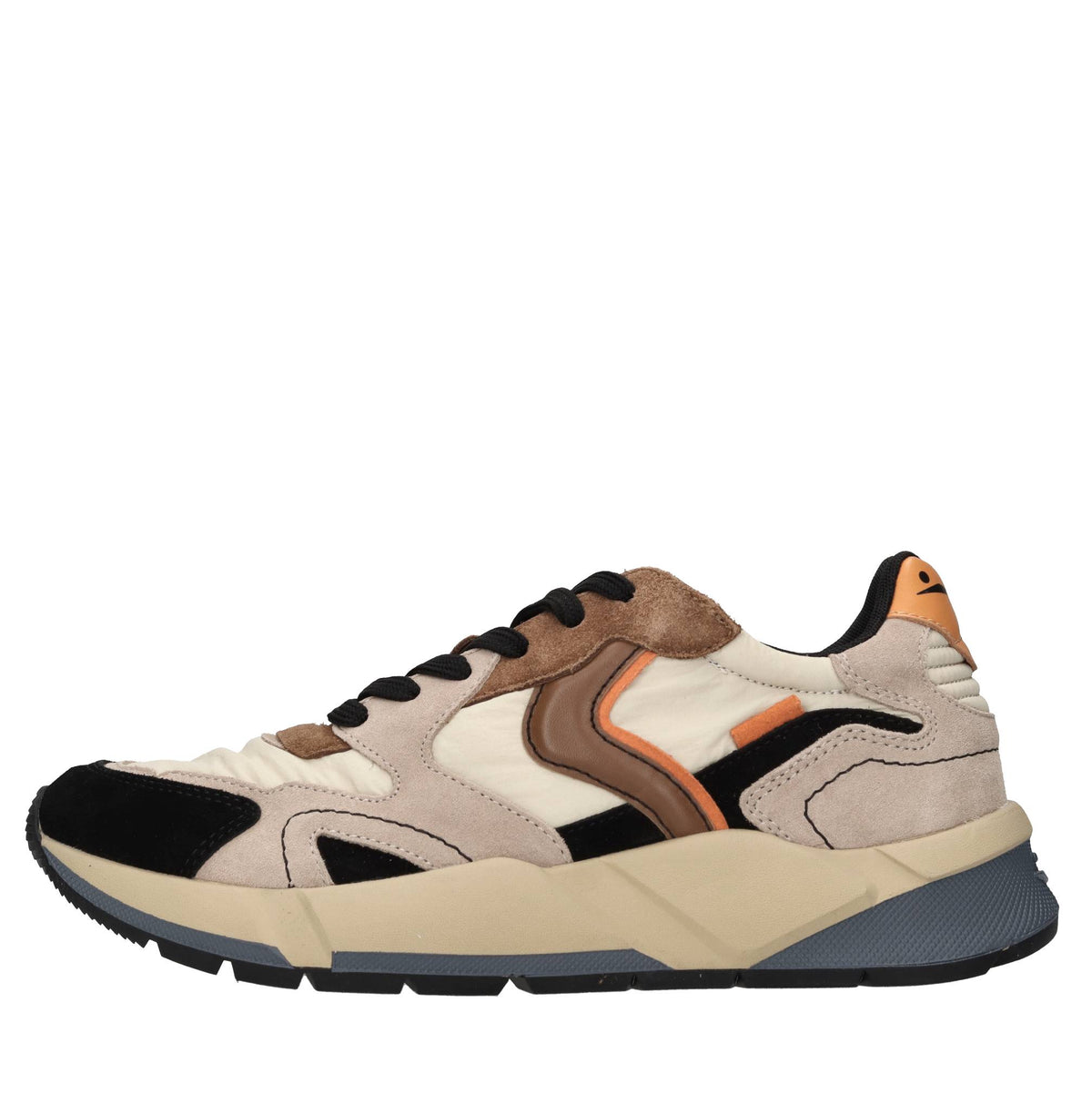 Sneakers in camoscio e tessuto 