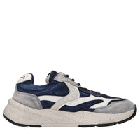 Sneakers in camoscio e tessuto 