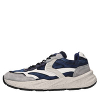Sneakers in camoscio e tessuto 