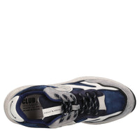 Sneakers in camoscio e tessuto 