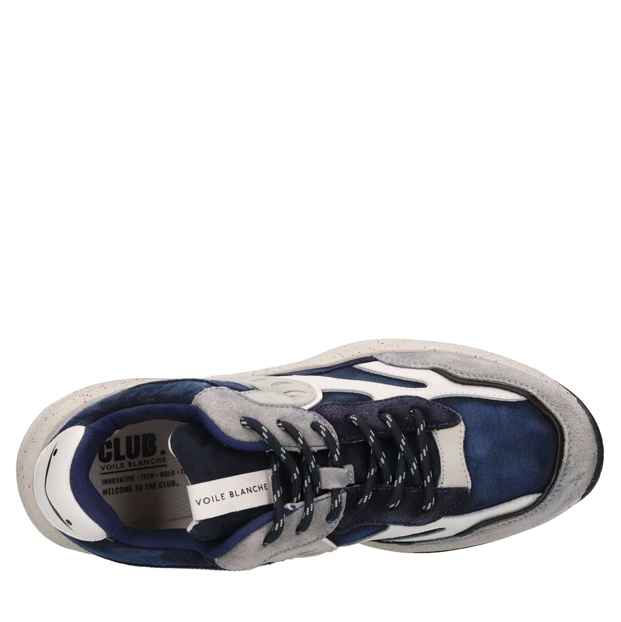 Sneakers in camoscio e tessuto 