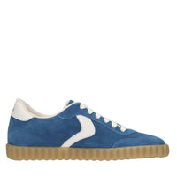 Sneakers in camoscio e pelle 