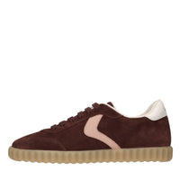Sneakers in camoscio e pelle 