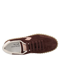 Sneakers in camoscio e pelle 