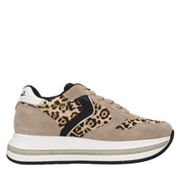 Sneakers in camoscio pelle e cavallino 