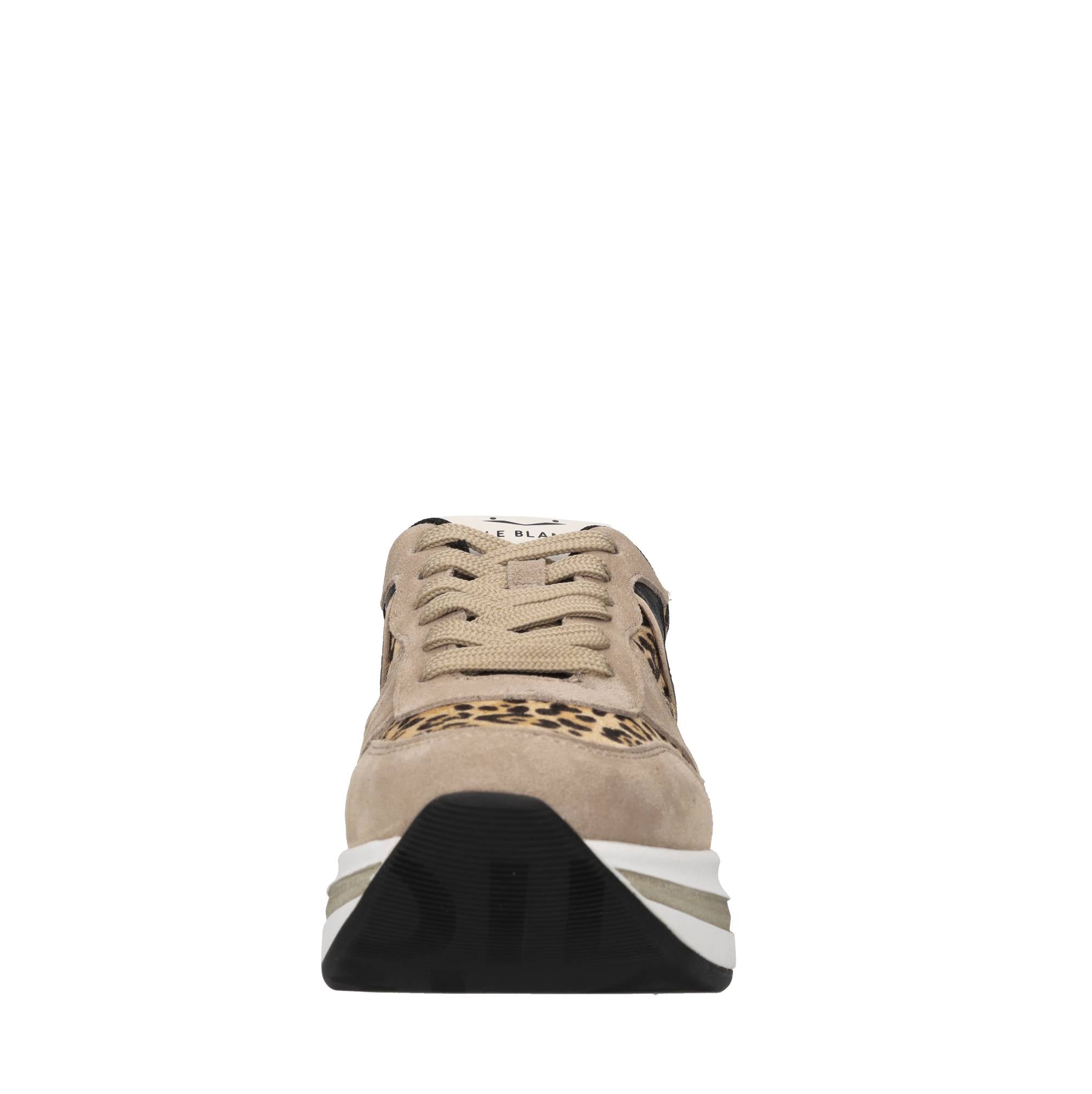 Sneakers in camoscio pelle e cavallino 