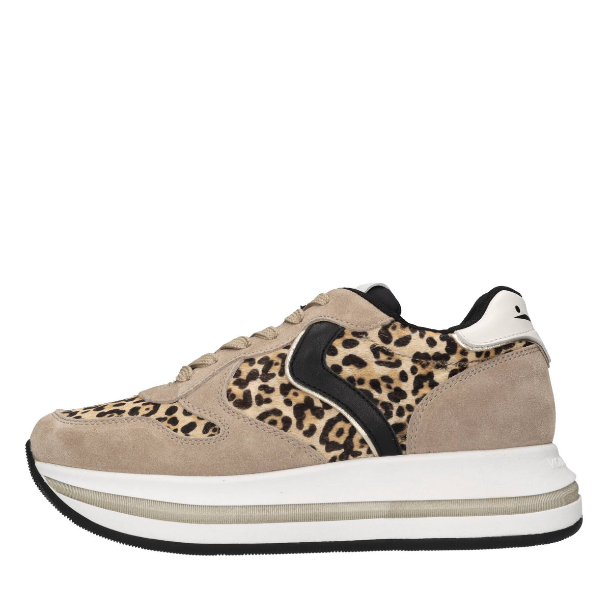 Sneakers in camoscio pelle e cavallino 