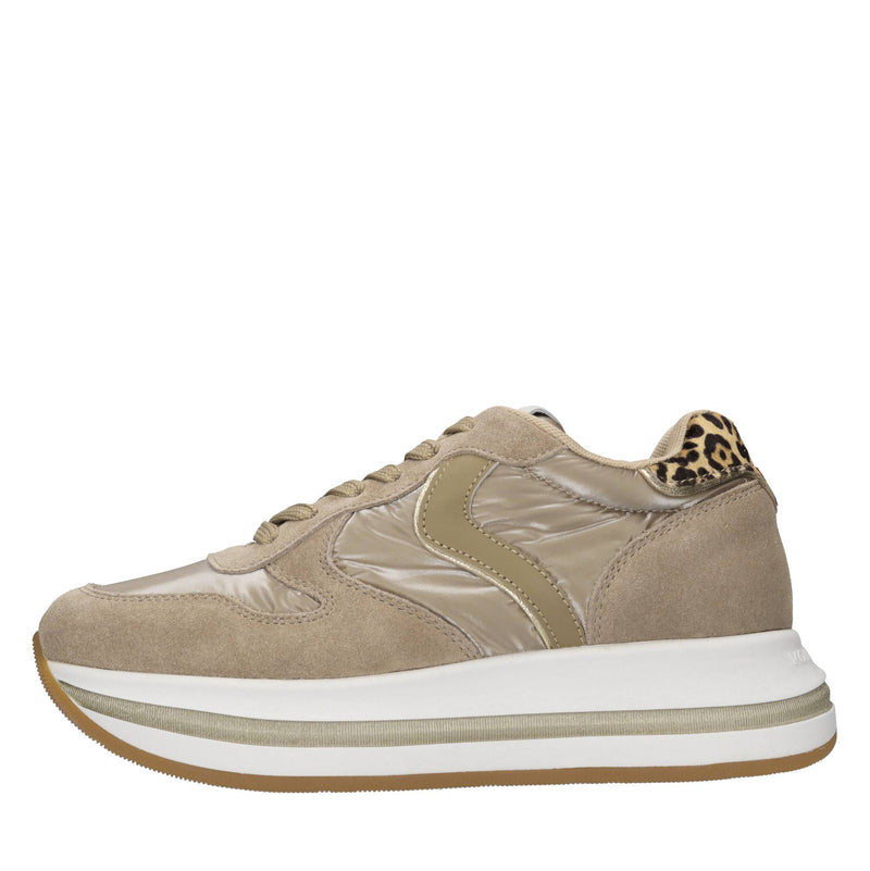 Sneakers in camoscio pelle e tessuto 