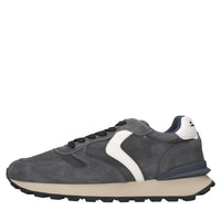 Sneakers in camoscio e tessuto 