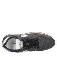 Sneakers in camoscio e tessuto 