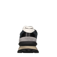 Sneakers in camoscio e tessuto 