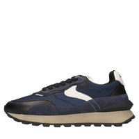 Sneakers in pelle, camoscio e tessuto 
