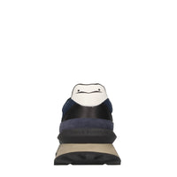 Sneakers in pelle, camoscio e tessuto 