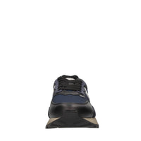 Sneakers in pelle, camoscio e tessuto 