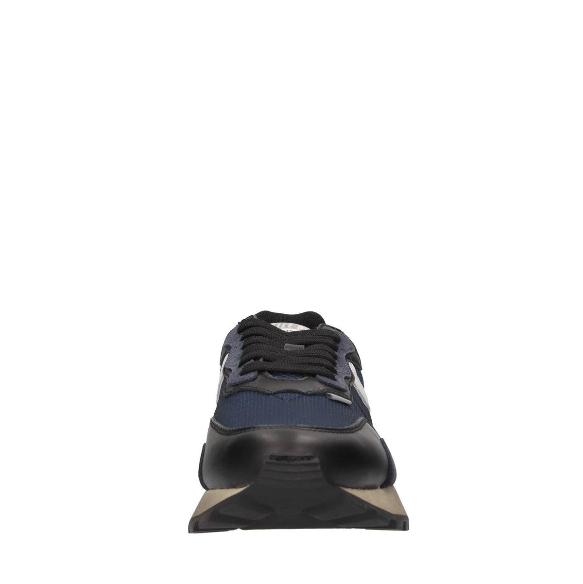 Sneakers in pelle, camoscio e tessuto 