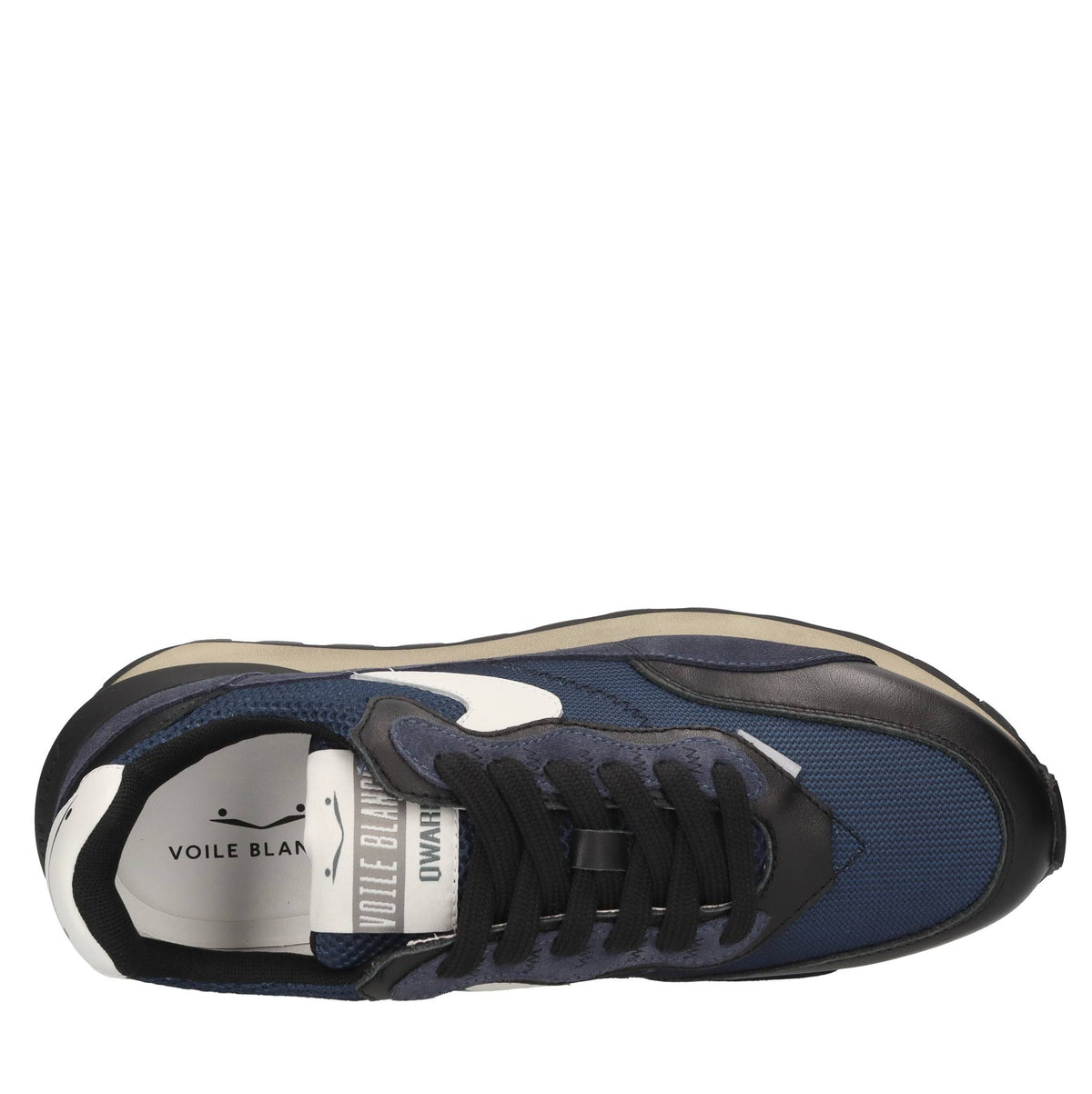 Sneakers in pelle, camoscio e tessuto 
