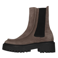 Stivaletti beatles in camoscio e tessuto elasticizzato 
