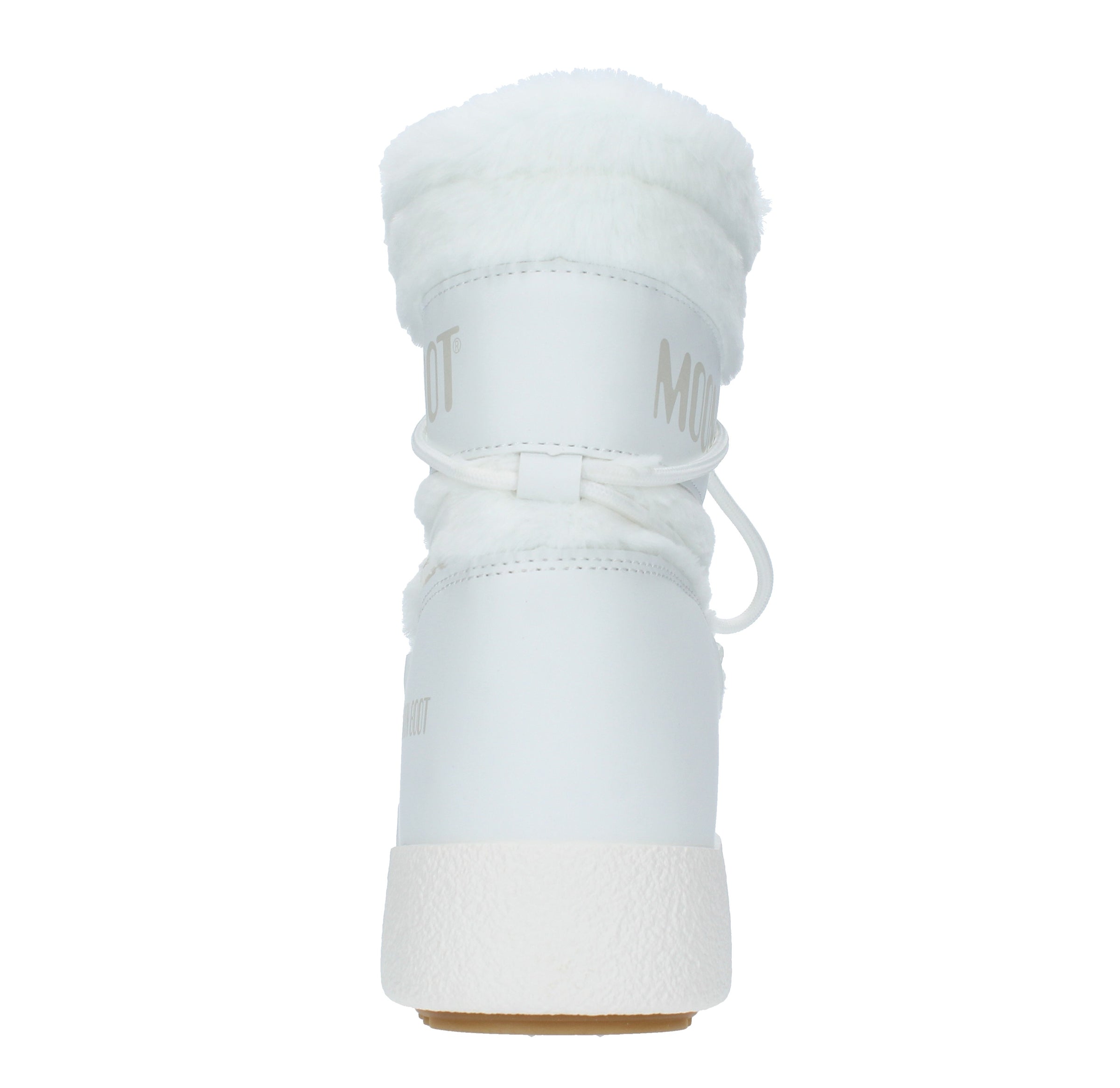 Stivaletti da neve modello LTRACK FAUX FUR MOON BOOT in ecopelliccia e nylon tecnico idrorepellente 