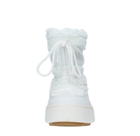 Stivaletti da neve modello LTRACK FAUX FUR MOON BOOT in ecopelliccia e nylon tecnico idrorepellente 