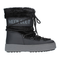 Stivaletti da neve modello LTRACK FAUX FUR MOON BOOT in ecopelliccia e nylon tecnico idrorepellente 