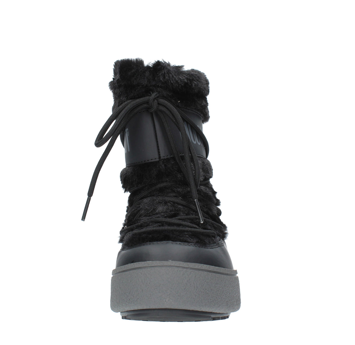 Stivaletti da neve modello LTRACK FAUX FUR MOON BOOT in ecopelliccia e nylon tecnico idrorepellente 