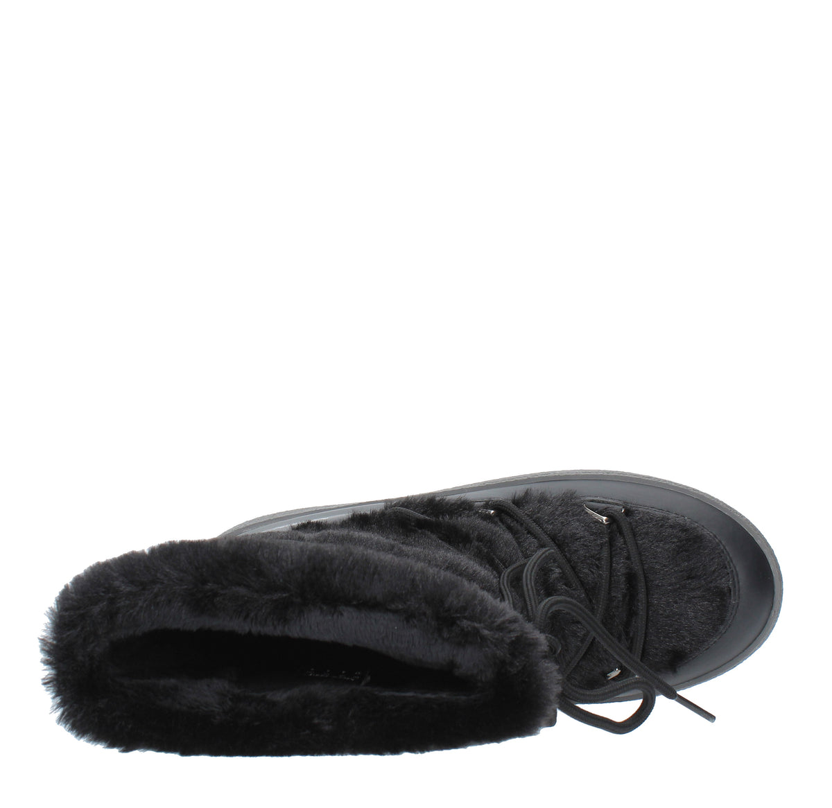 Stivaletti da neve modello LTRACK FAUX FUR MOON BOOT in ecopelliccia e nylon tecnico idrorepellente 