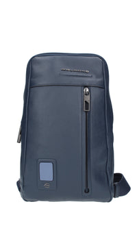 Zaino monospalla PIQUADRO modello CA5106AO in pelle. 