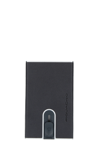 Porta carte di credito PIQUADRO codice prodotto PP4825B3R in pelle e metallo 