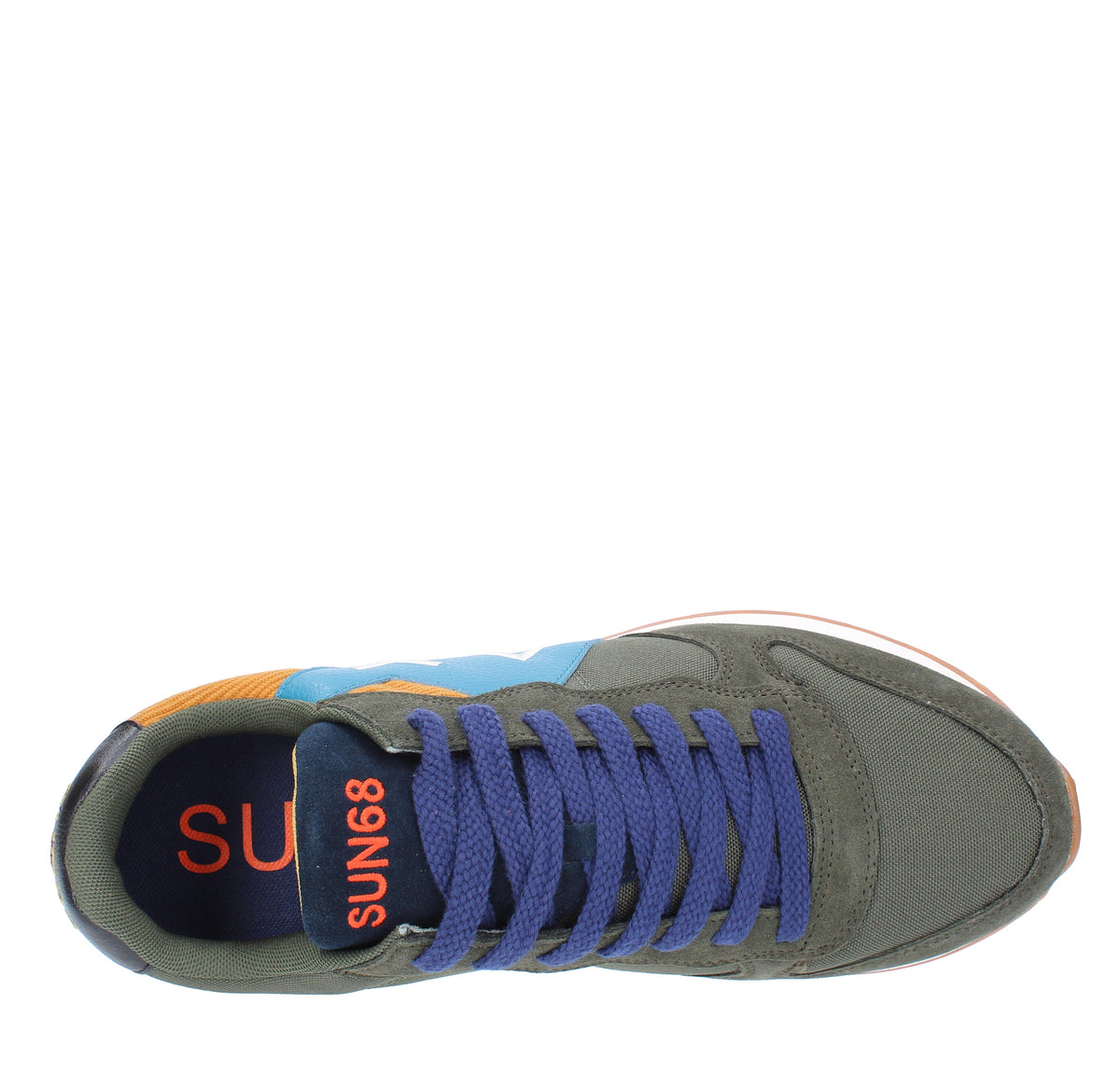 Sneakers modello Z43117 SUN68 in pelle scamosciata, tessuto traspirante e velluto 