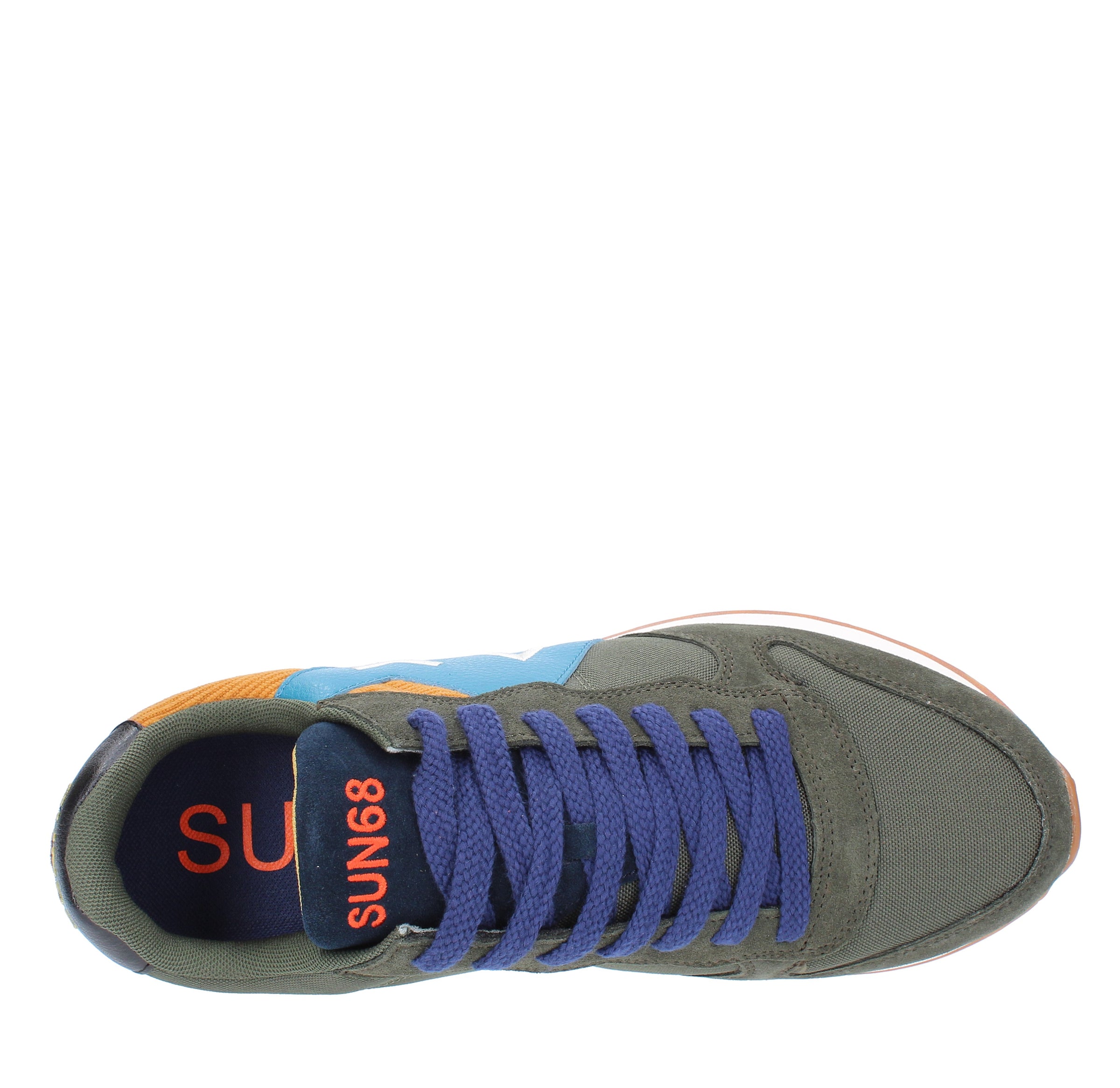 Sneakers modello Z43117 SUN68 in pelle scamosciata, tessuto traspirante e velluto 