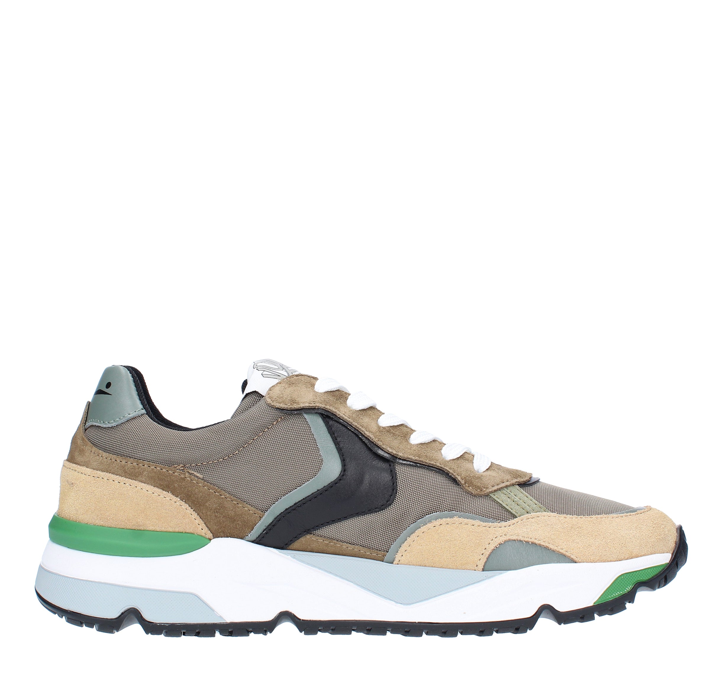 Sneakers VOILE BLANCHE modello KHILIAN in pelle, camoscio e tessuto 