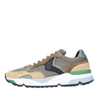 Sneakers VOILE BLANCHE modello KHILIAN in pelle, camoscio e tessuto 