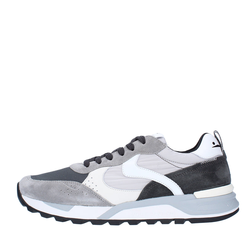 Sneakers in camoscio pelle e tessuto 