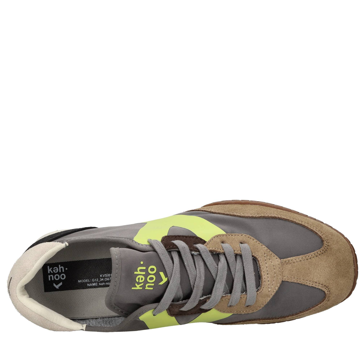 Sneakers in camoscio e tessuto 