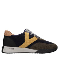Sneakers vintage in pelliccia floccata 