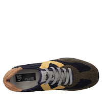 Sneakers vintage in pelliccia floccata 