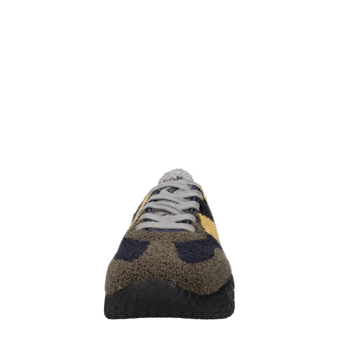 Sneakers vintage in pelliccia floccata 