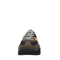 Sneakers vintage in pelliccia floccata 