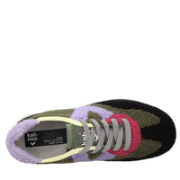 Sneakers vintage in pelliccia floccata 