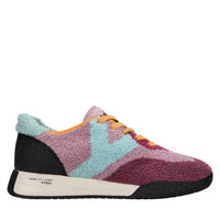 Sneakers vintage in pelliccia floccata 