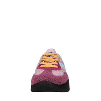 Sneakers vintage in pelliccia floccata 