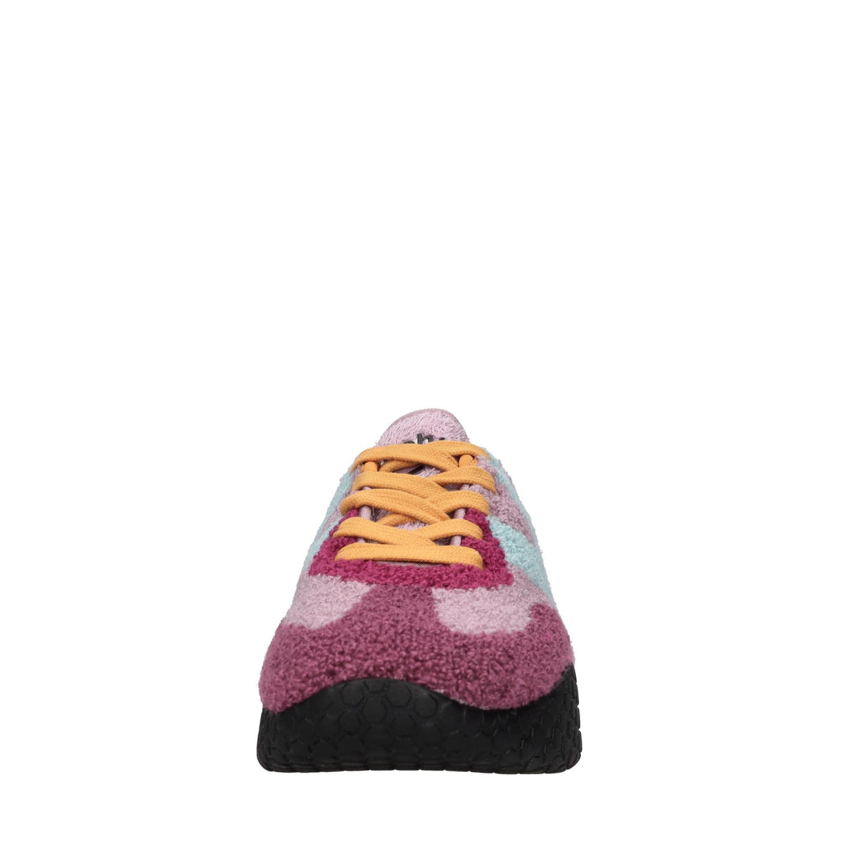 Sneakers vintage in pelliccia floccata 