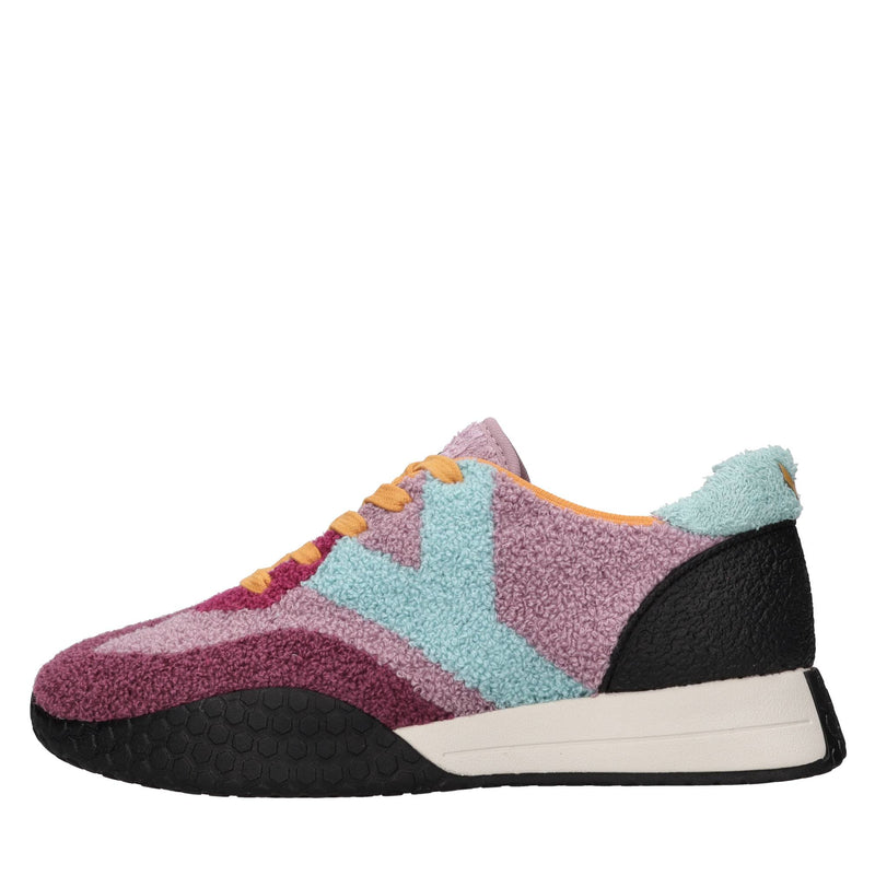Sneakers vintage in pelliccia floccata 