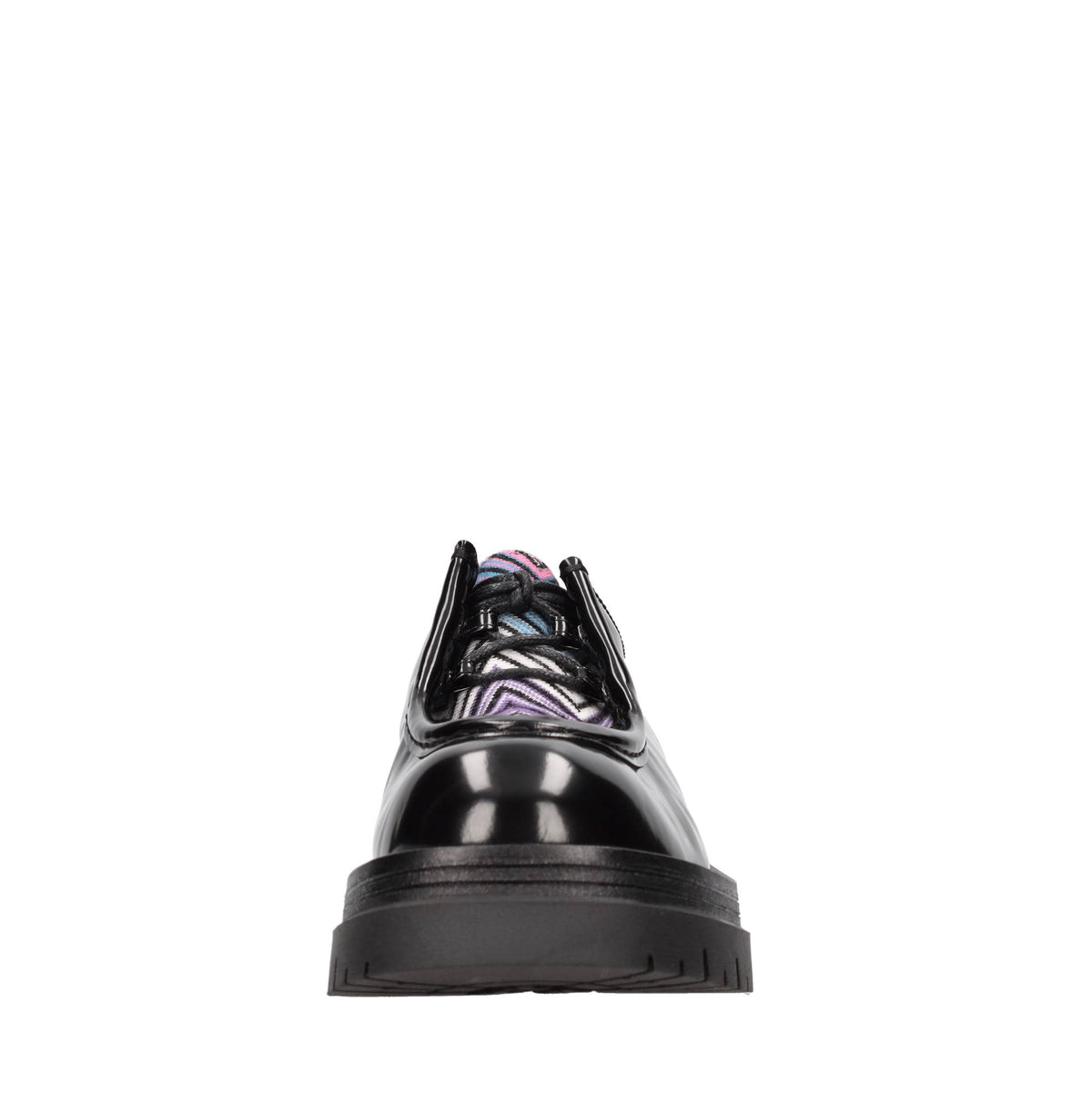 Stringate modello MW49 in pelle e tessuto 