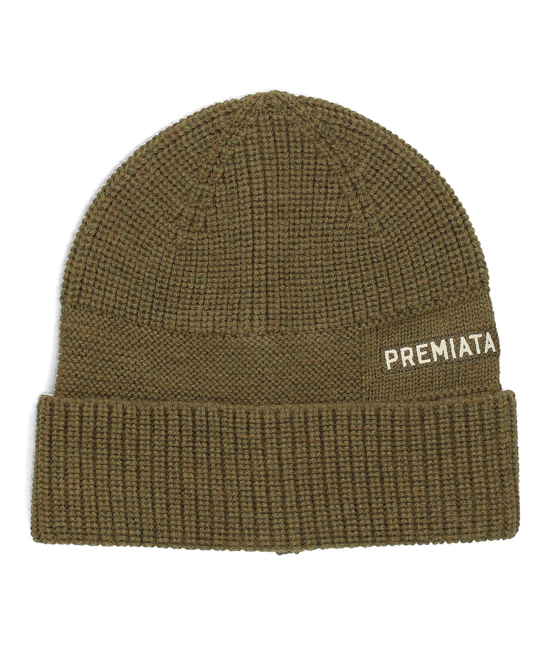 Berretta Premiata realizzata 100% lana merino extrafine a coste e punto links<BR/> 