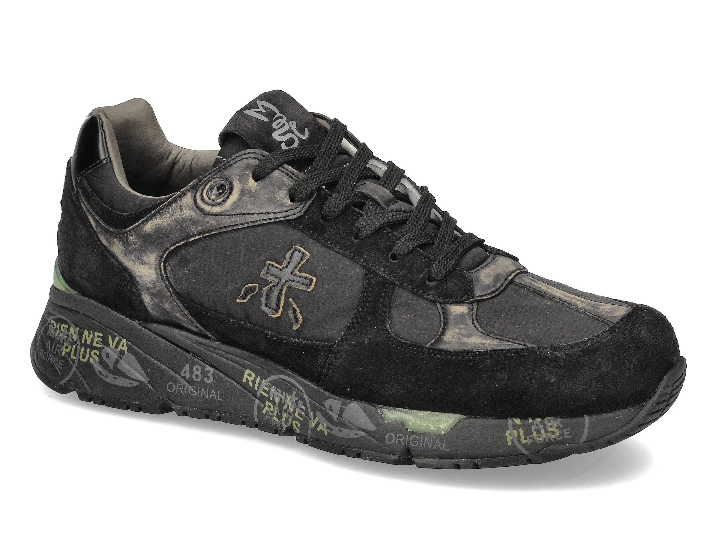 Sneakers multimateriale 