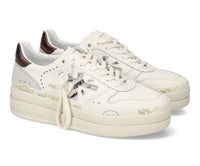 Sneakers in pelle e cavallino. 