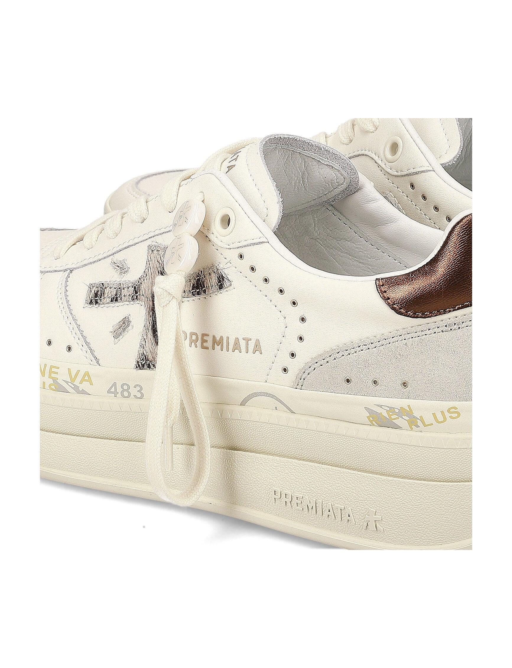 Sneakers in pelle e cavallino. 