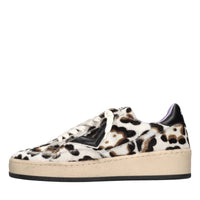 Sneakers in pelle e cavallino 