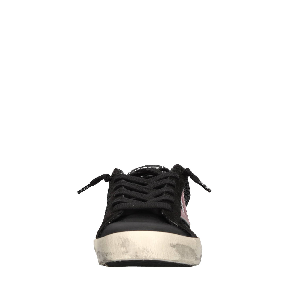 Sneakers in pelle e glitter 